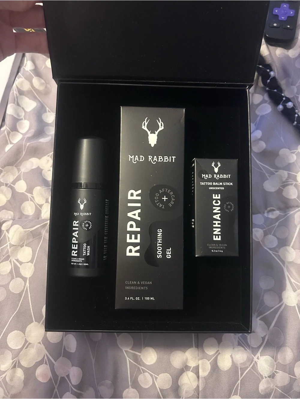 Men’s Repair Soothing Gel & Enhance Balm Set — Black